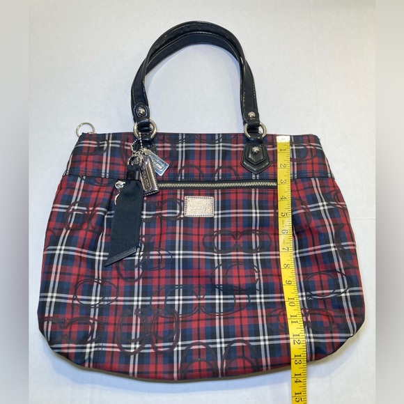 Coach Poppy Signature Tartan Glam Tote - Picture 14 of 16